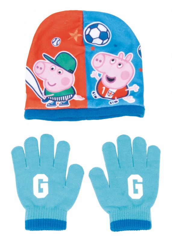 Set de guantes mÁgicos y gorro de poliÉster de george <span>pig</span>